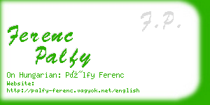 ferenc palfy business card